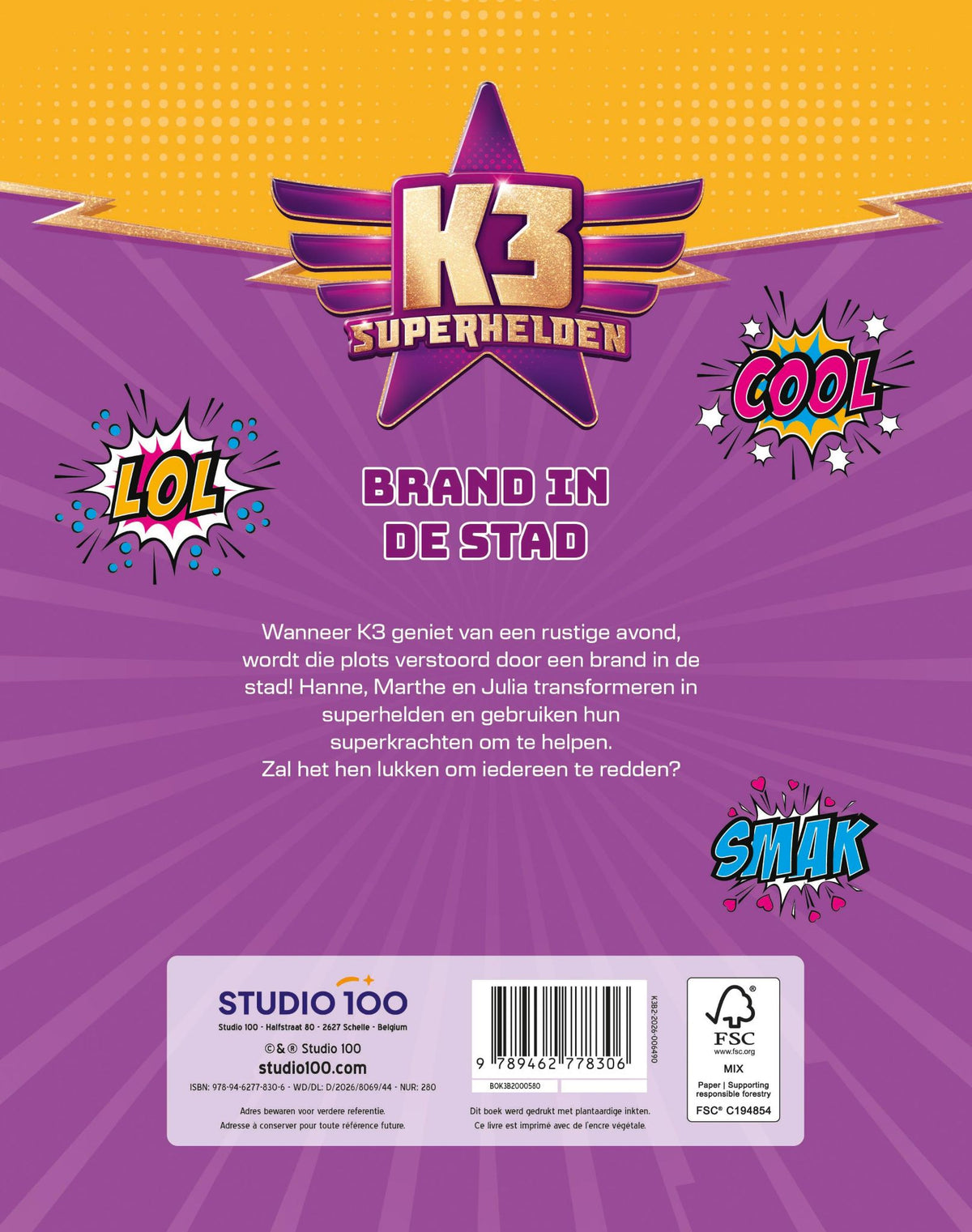 K3 - Leesboek - Superhelden - FSC